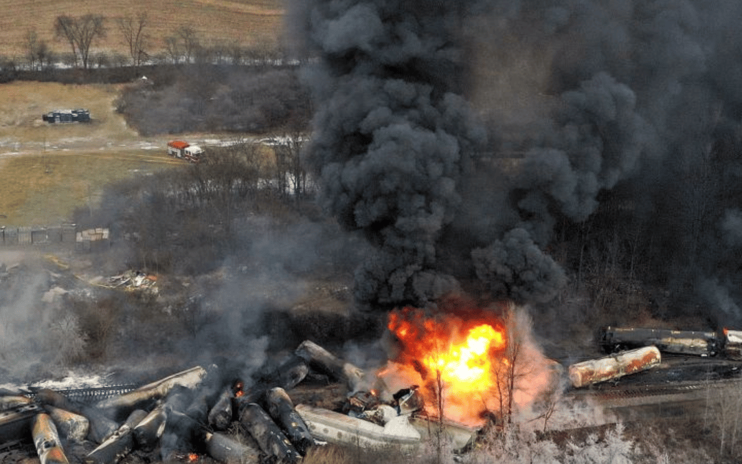 Toxic Fumes from East Palestine, Ohio Train Derailment Threaten 5,000